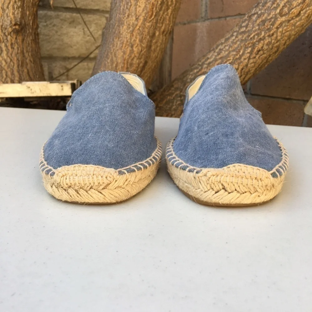 NEW SOLUDOS Chambray Espadrille Slip On Size 11